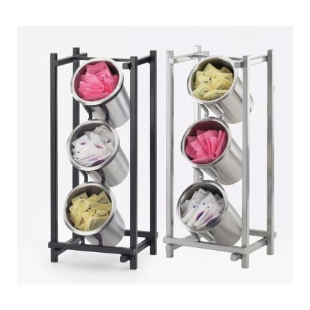 Cal-Mil Cal-Mil 1134-13 One by One Cylinder Display 7-1/2"W x 6-1/2"D x 17-3/8"H Black 1134-13